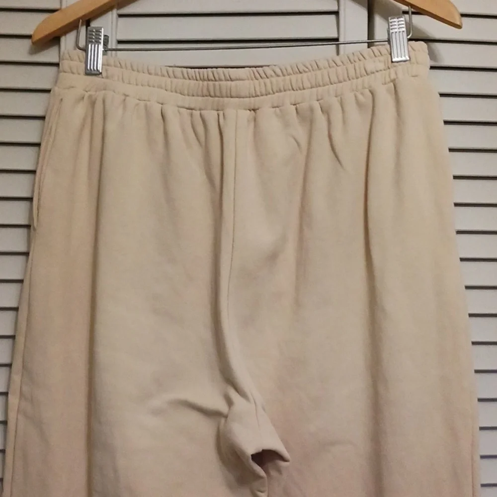 SUPERDOWN French Terry Joggers, Light Yellow/cream, Size L - Picture 4 of 11